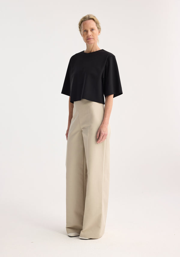 Róhe Short Length Scuba Top | Black