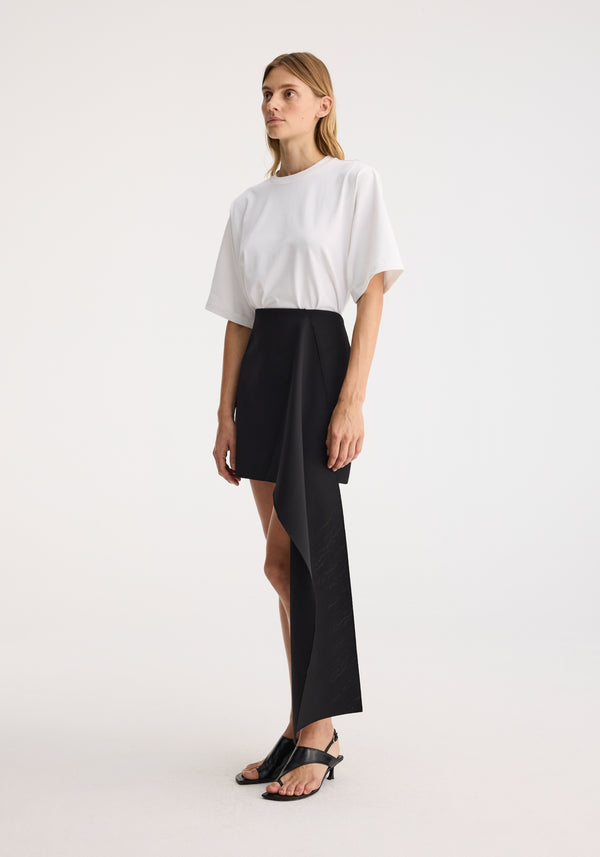 Róhe Short Sculptural Skirt | Black