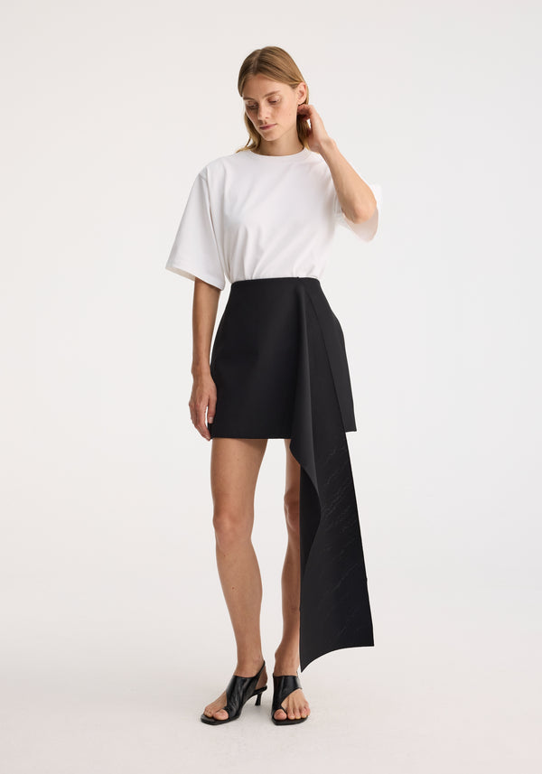 Róhe Short Sculptural Skirt | Black