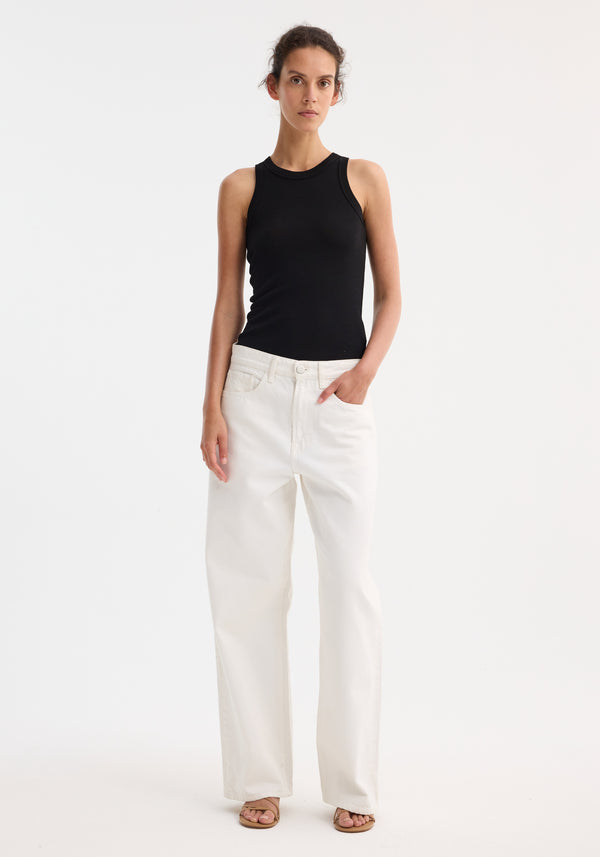 róhe signature baggy fit denim | optic white