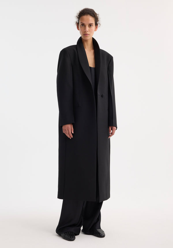 róhe signature opera coat | black