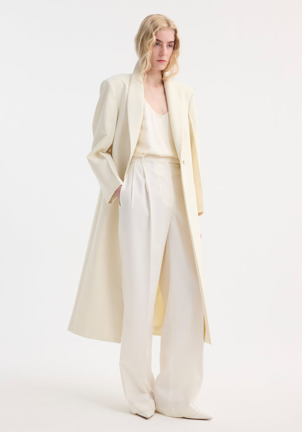 róhe signature opera coat | ivory