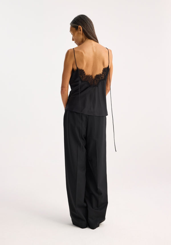 Róhe Silk Lace Camisole Top | Black