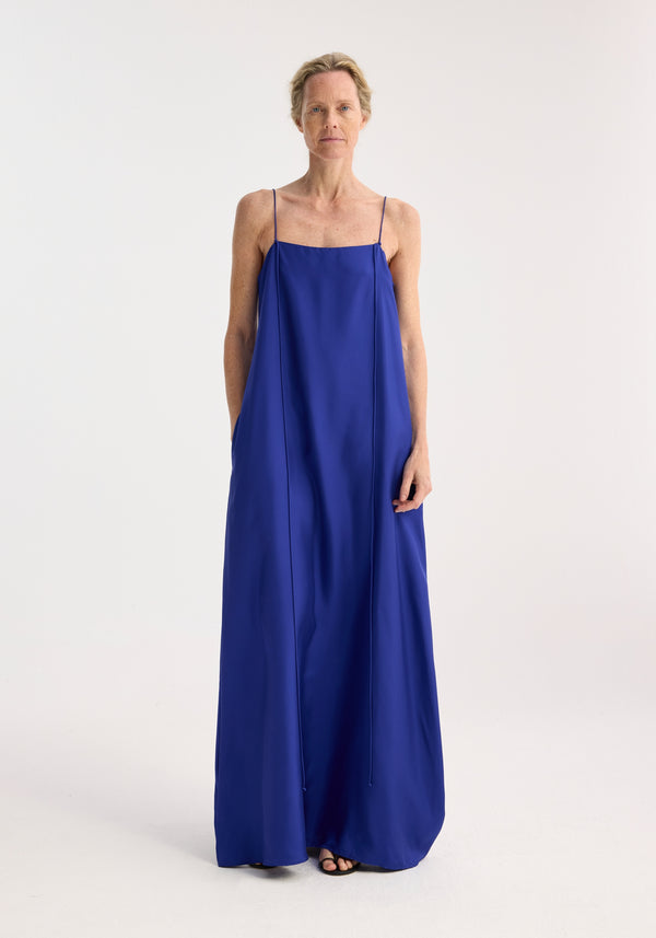 róhe silk strap dress | electric blue