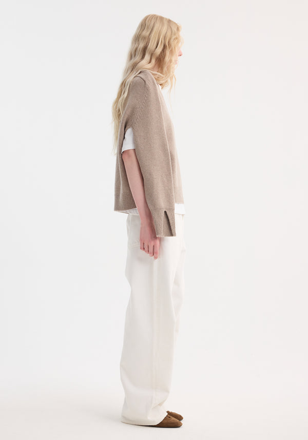 Róhe Sleeve Wrap Jumper | Taupe Melange