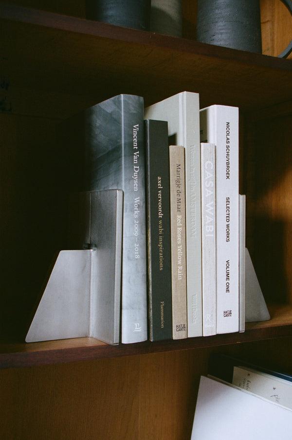 róhe stainless steel bookends | stainless steel