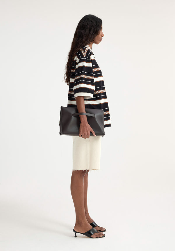 Róhe Striped Oversized Polo | Block Stripe