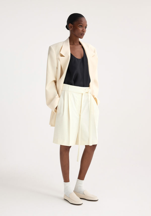 Róhe Tailored Belted Shorts | Off White