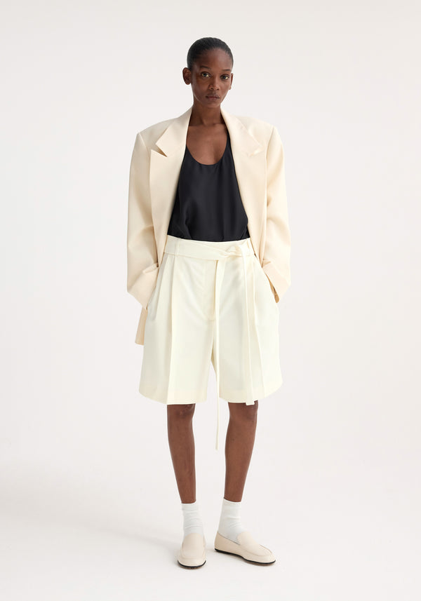 róhe tailored belted shorts | off white
