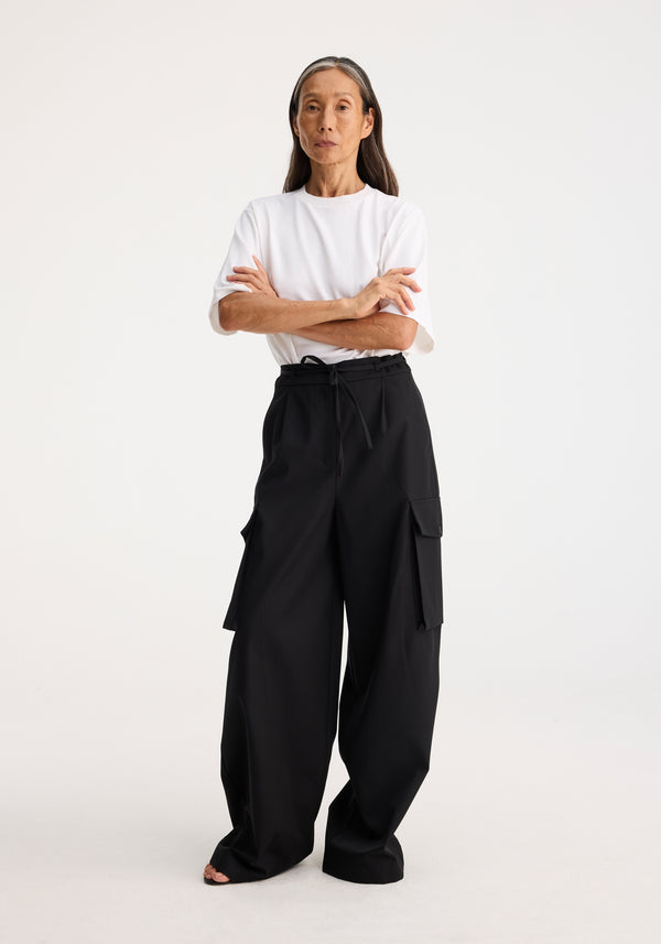 róhe tailored cargo trousers | black