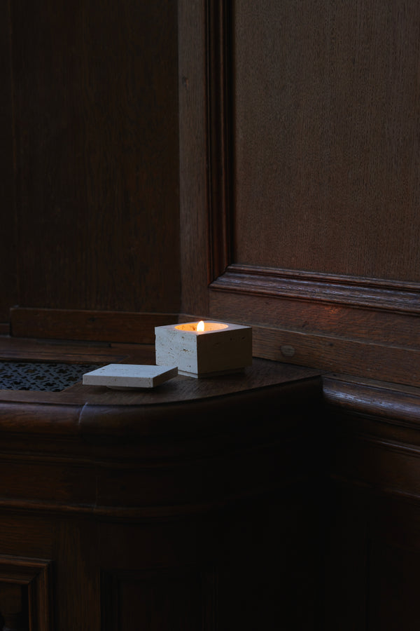 Róhe Tealight Box | Travertine