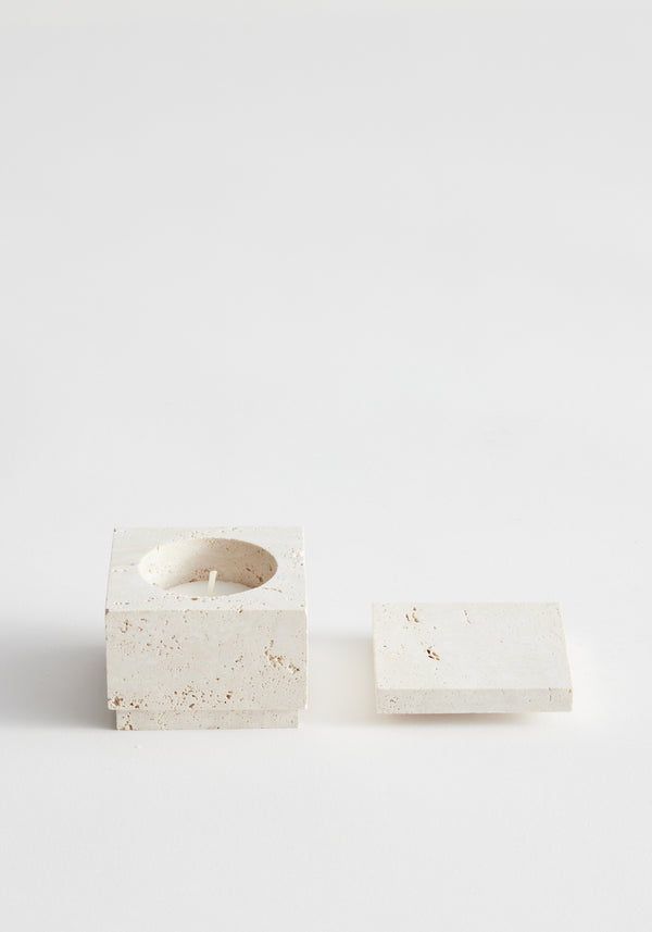 róhe tealight box | travertine