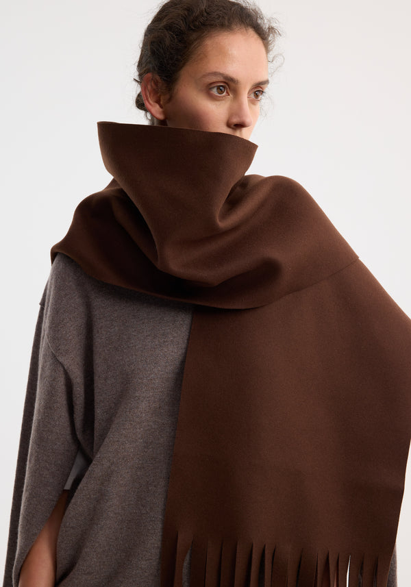 Róhe Wool Scarf | Pure Chocolate