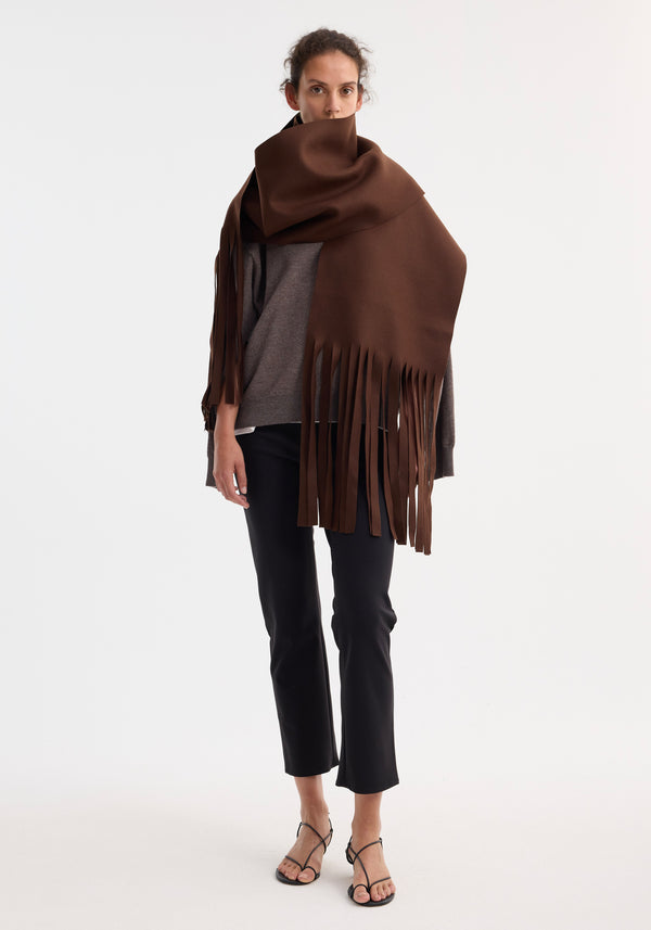 róhe wool scarf | pure chocolate