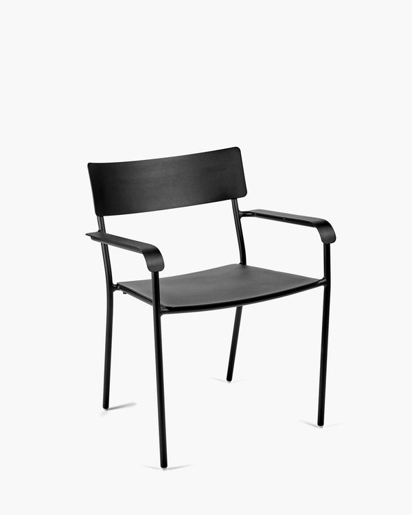 roos van de velde Armchair L aluminium black August