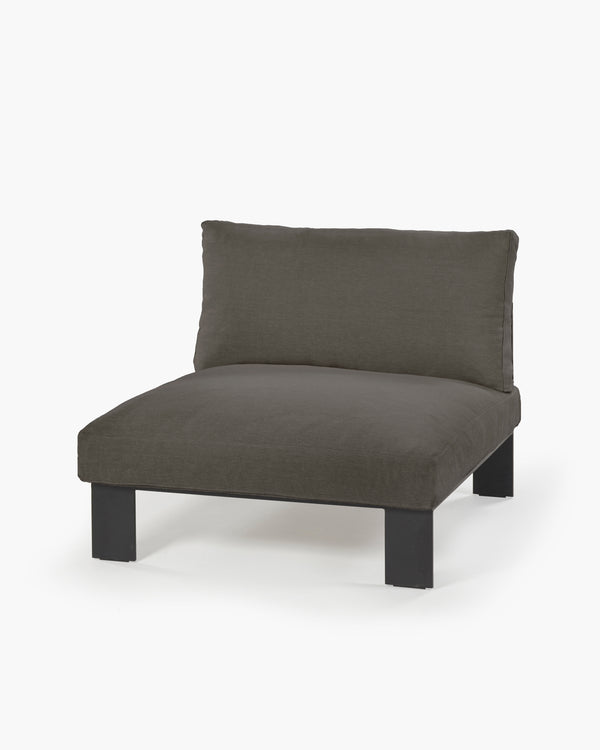 roos van de velde Bench one seater incl cushion indoor charcoal