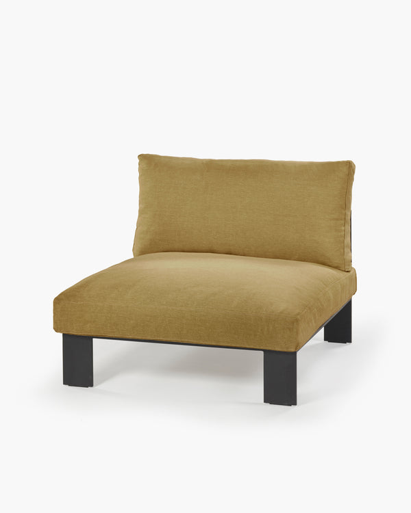 roos van de velde Bench one seater incl cushion indoor mustard