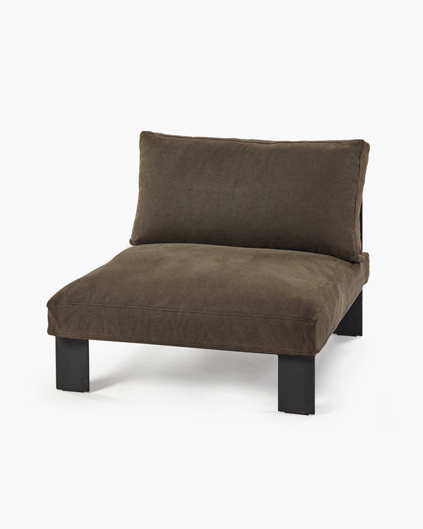 roos van de velde Bench one seater incl cushion indoor sepia