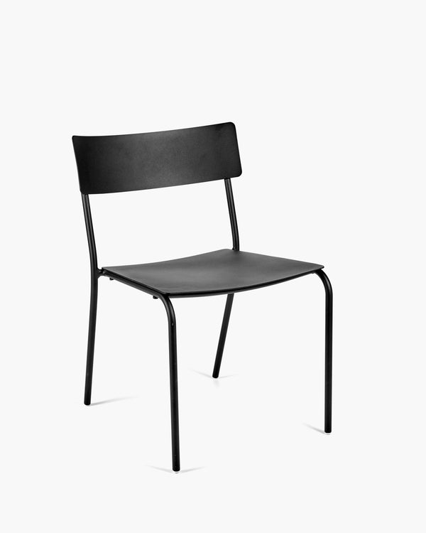roos van de velde Chair L without armrests aluminium black August