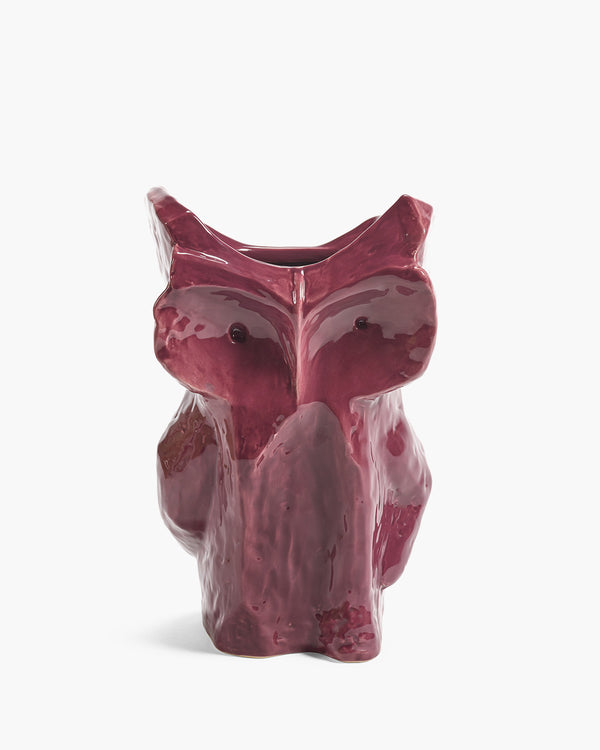 roos van de velde Owl vase L aubergine After Midnight