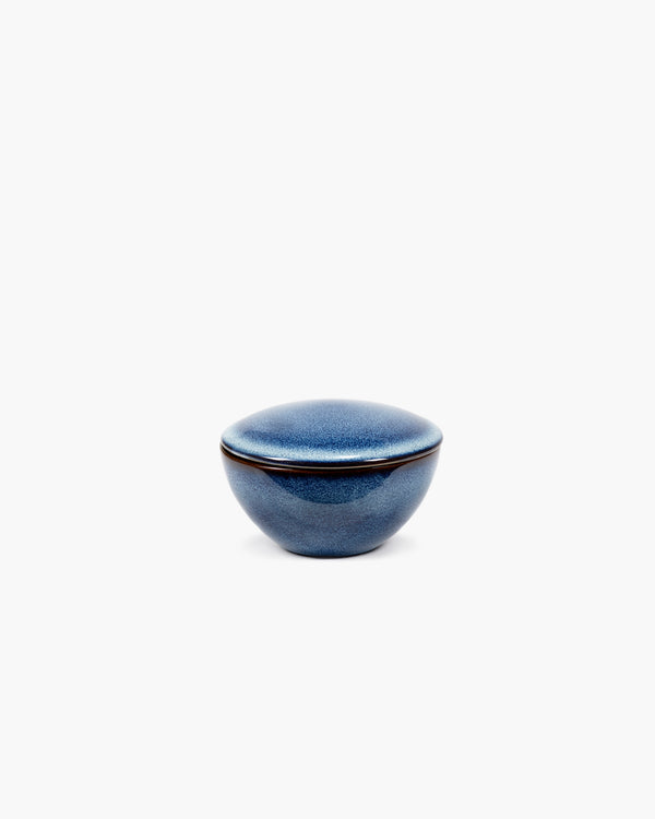roos van de velde Bowl with lid S dark blue Pure