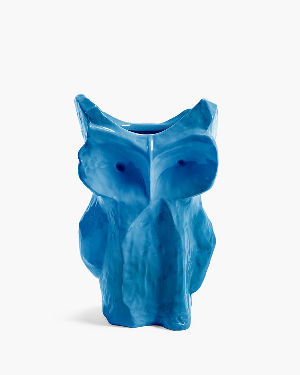 roos van de velde Owl vase L blue After Midnight