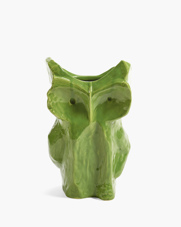 roos van de velde Owl vase L green After Midnight
