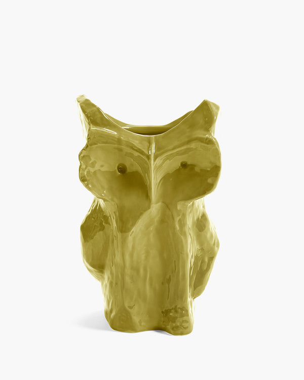 roos van de velde Owl vase L yellow After Midnight