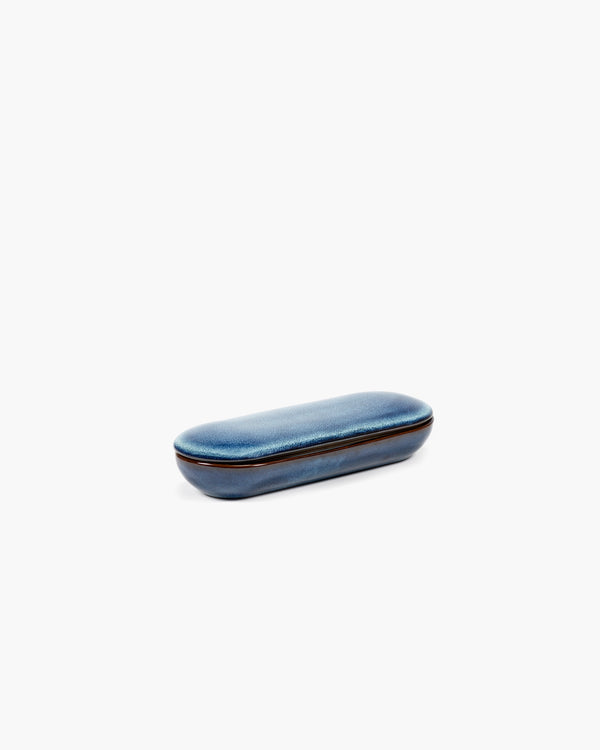 roos van de velde Tray with lid S dark blue Pure