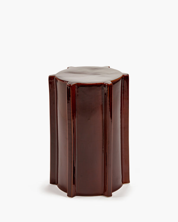 roos van de velde Side table dark brown geometrical Pawn