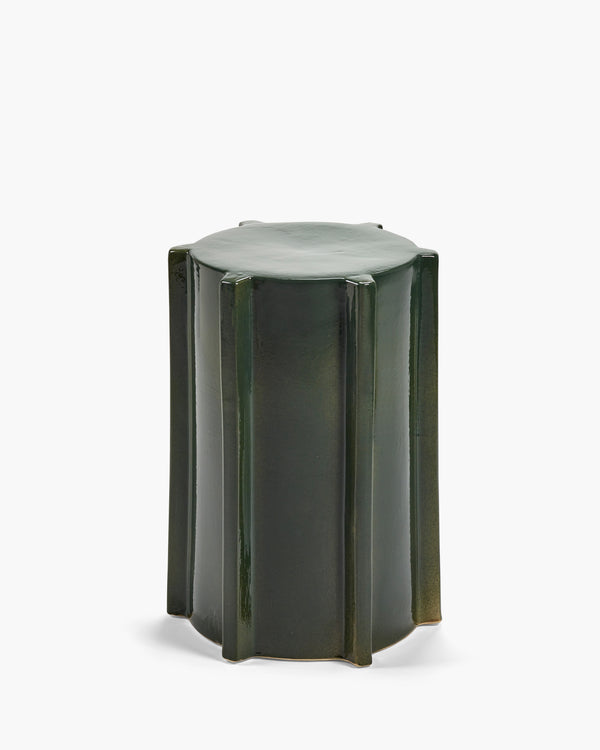 roos van de velde Side table dark green geometrical Pawn
