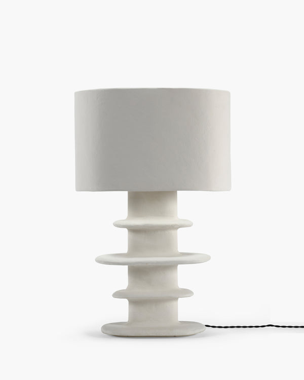 roos van de velde Table lamp white paper mache geometrical Earth