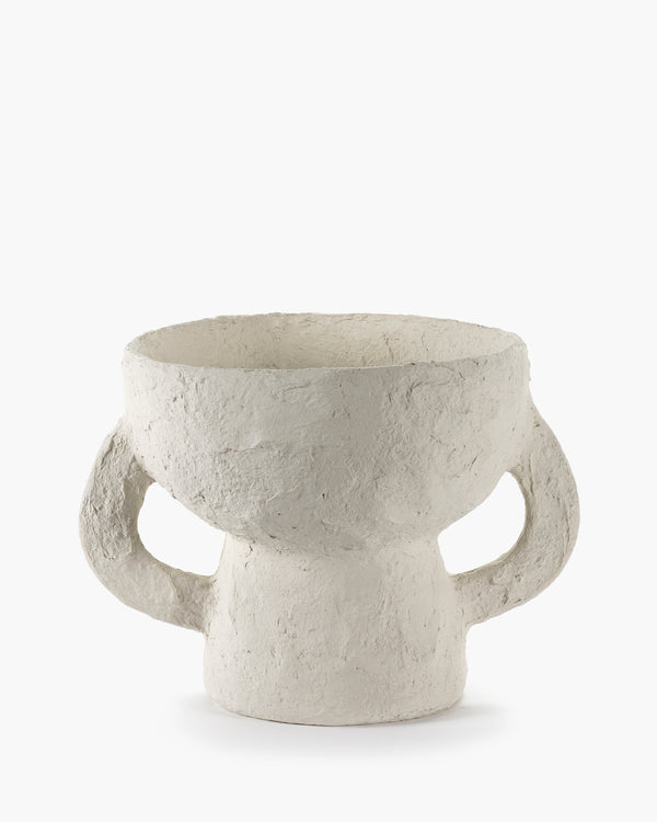 roos van de velde Vase with handles S white paper mache Earth