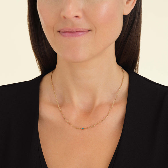 Rosefield 1 Birthstone Necklace Goudkleurig