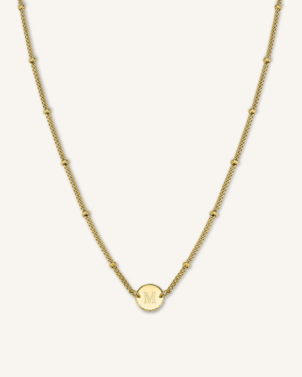Rosefield 1 Coin Necklace Goudkleurig