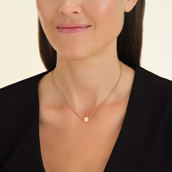 Rosefield 1 Coin Necklace Goudkleurig