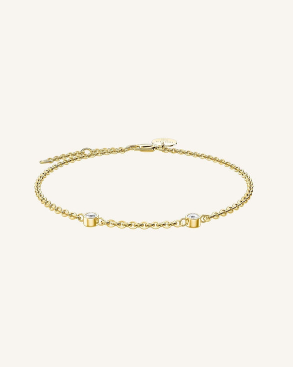 Rosefield 2 Birthstone Bracelet Goudkleurig