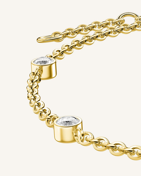 Rosefield 2 Charm Bracelet Goudkleurig