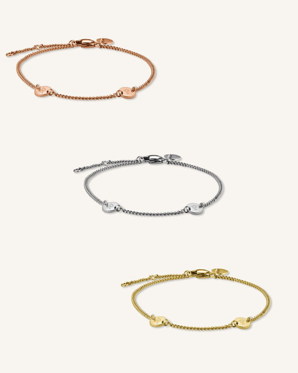 Rosefield 2 Coin Bracelet Goudkleurig