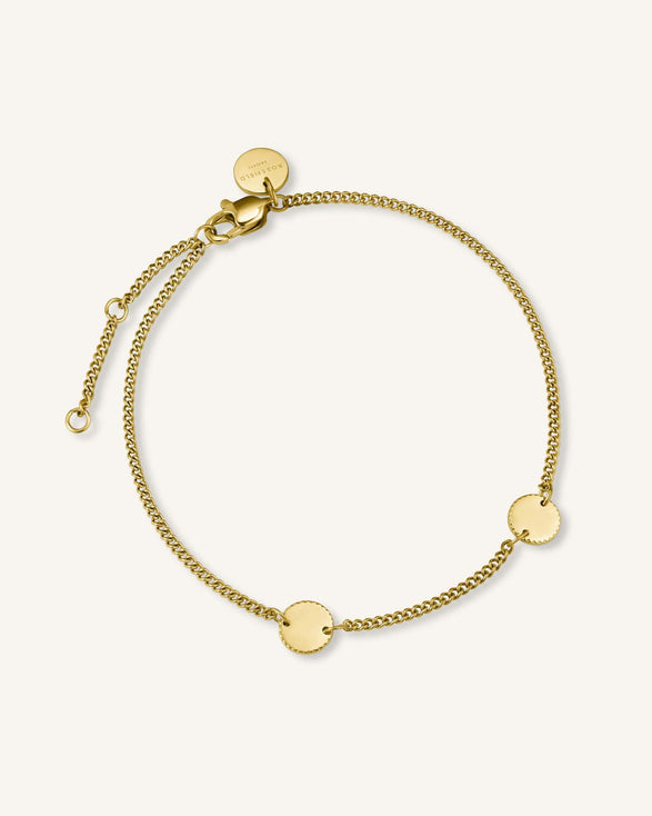 rosefield 2 Coin Bracelet Goudkleurig