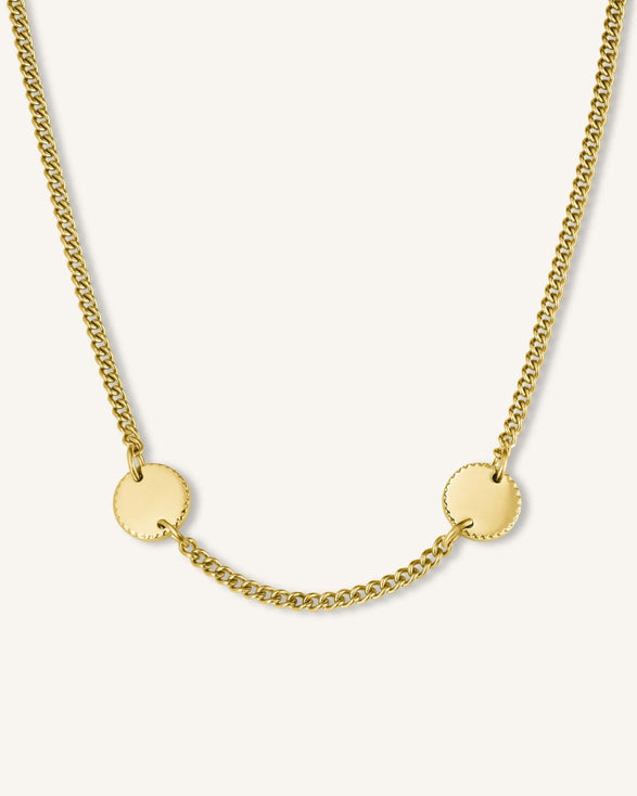 rosefield 2 Coin Necklace Goudkleurig