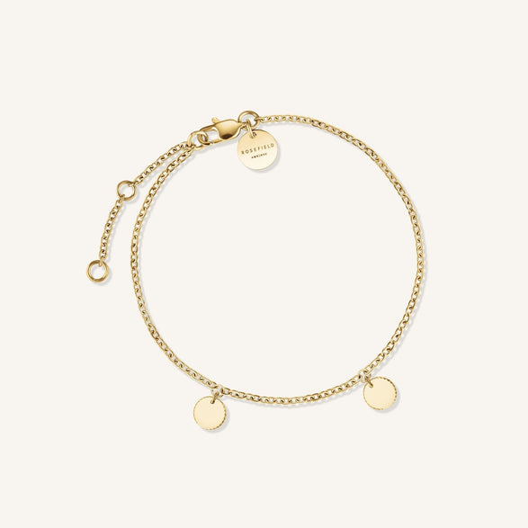 Rosefield 2 Round Bracelet Goudkleurig