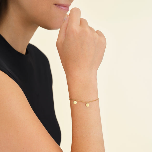 Rosefield 2 Round Bracelet Goudkleurig