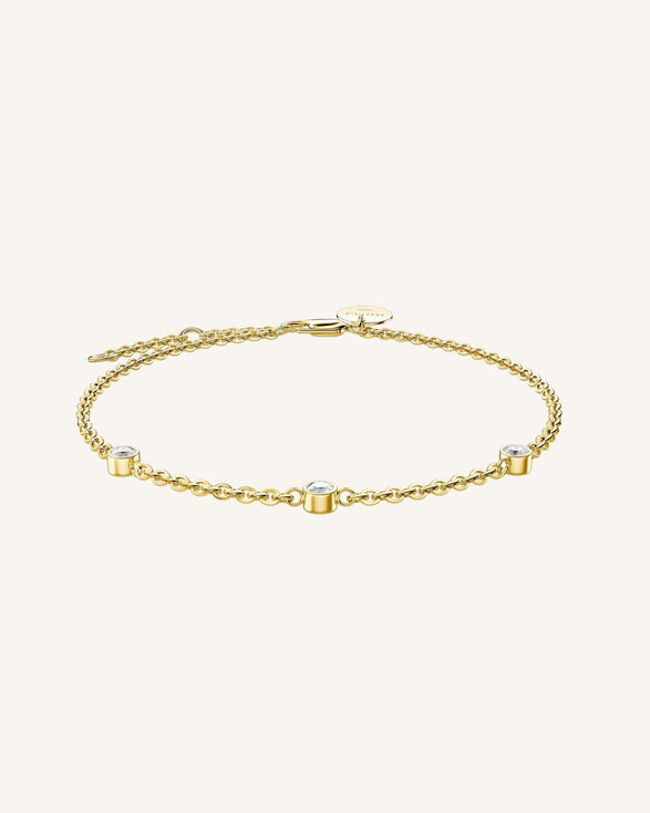 Rosefield 3 Birthstone Bracelet Goudkleurig