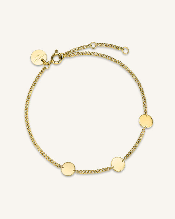 rosefield 3 Coin Bracelet Goudkleurig