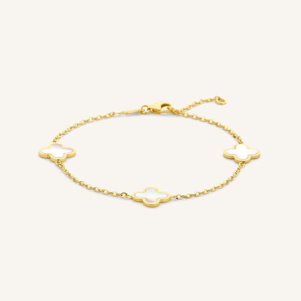 rosefield 3 Pearl Clover Bracelet