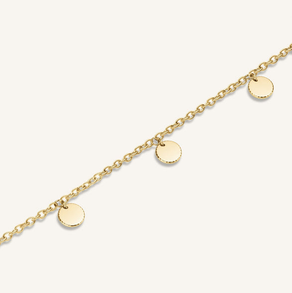 Rosefield 3 Round Bracelet Goudkleurig