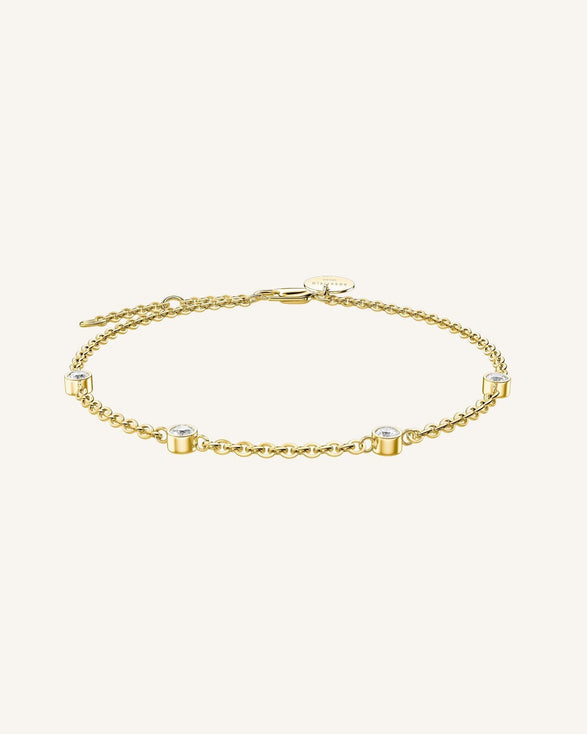 Rosefield 4 Birthstone Bracelet Goudkleurig