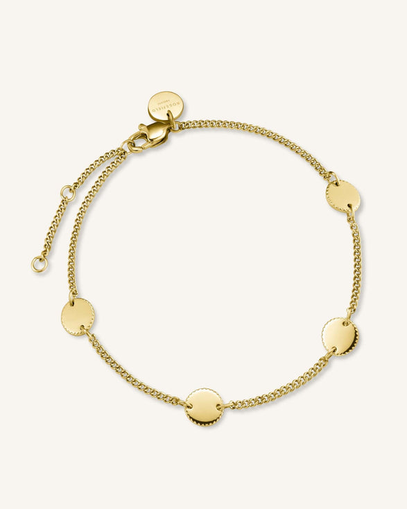 rosefield 4 Coin Bracelet Goudkleurig