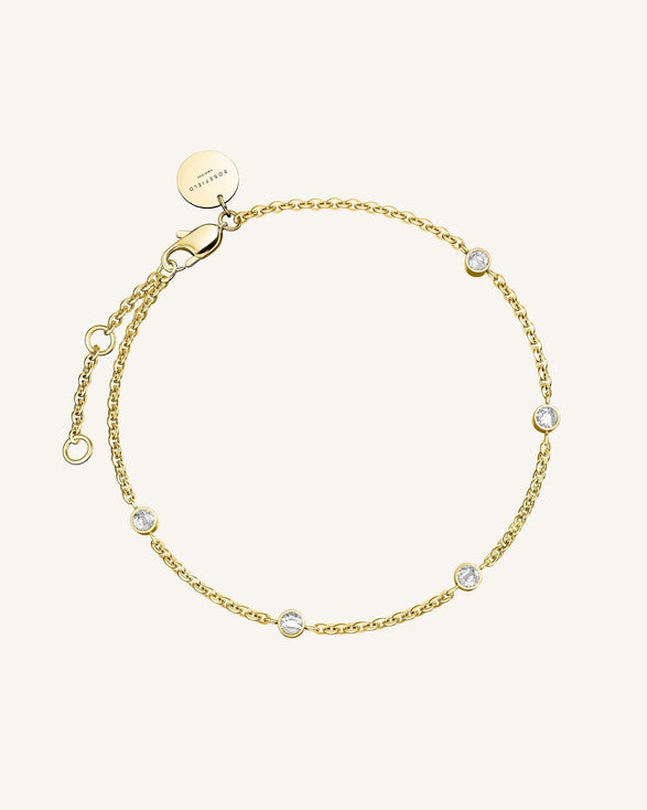 rosefield 5 Birthstone Bracelet Goudkleurig